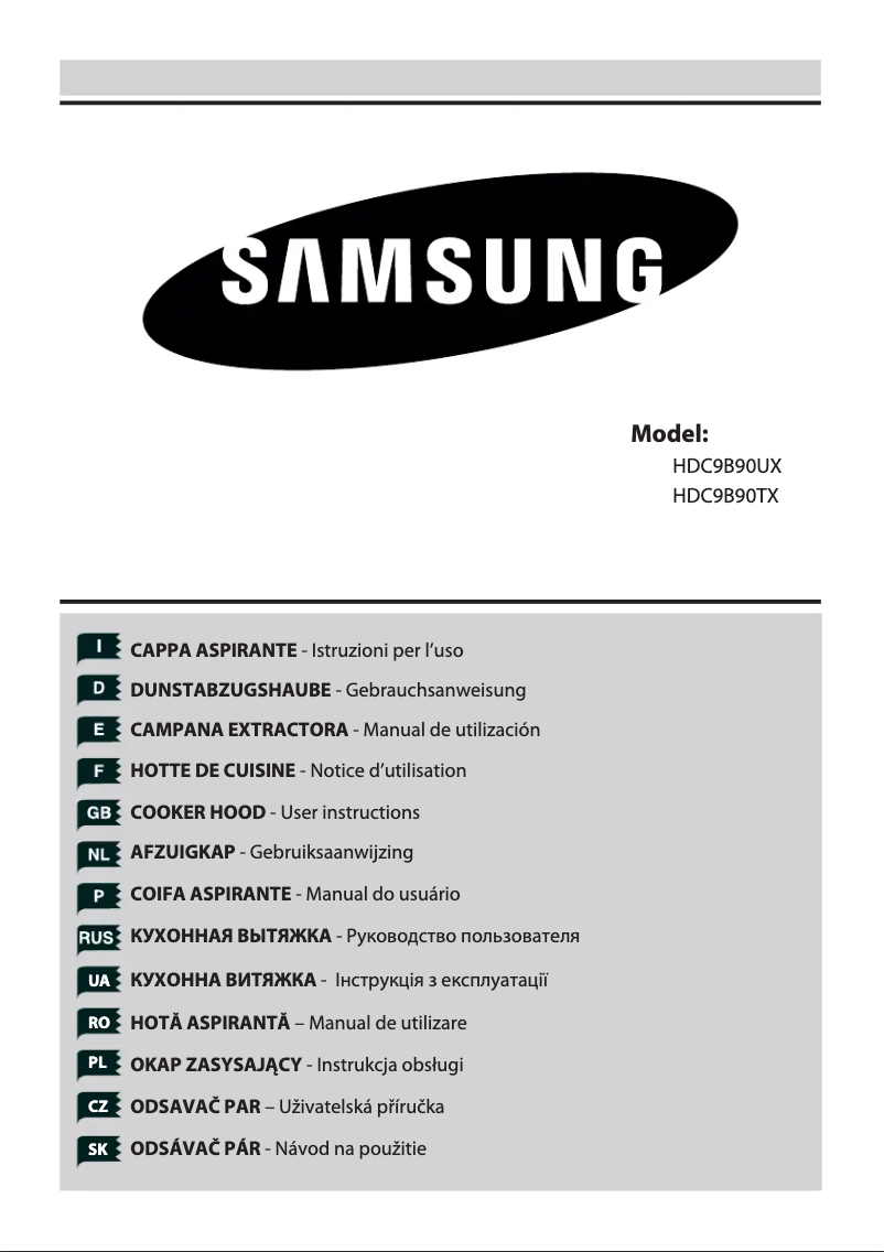 Page 1 de la notice Manuel utilisateur Samsung HDC9B90UX