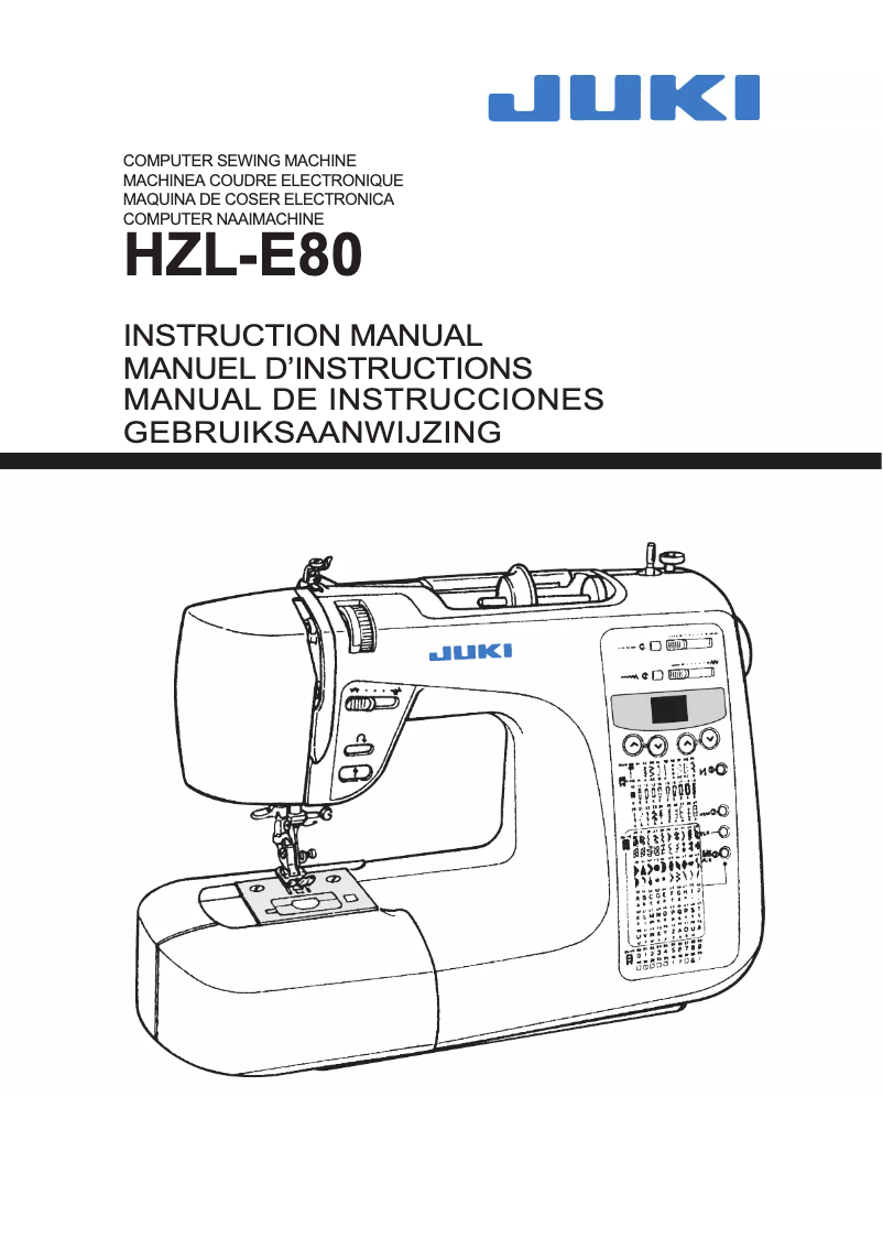 Page 1 de la notice Manuel utilisateur Juki HZL-E80