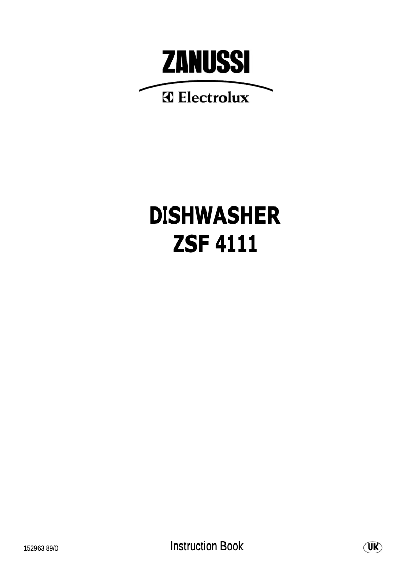 Page 1 of the manual User Manual Zanussi-Electrolux ZSF4111