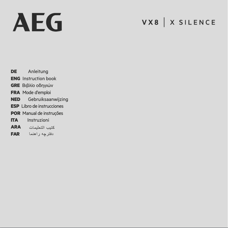 Página 1 del manual Manual de usuario AEG VX8-4-ECO