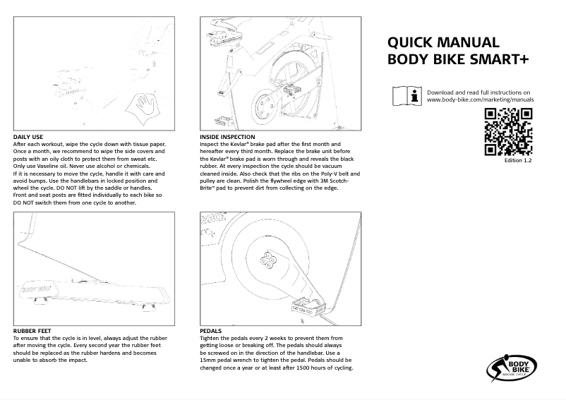 Page 1 de la notice Manuel utilisateur Body Bike Smart+