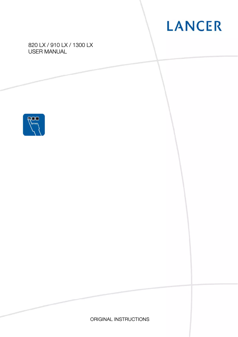 Page 1 de la notice Manuel utilisateur Lancer 1300 LX