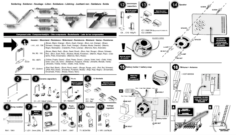 Page 1 de la notice Manuel utilisateur Velleman MK194