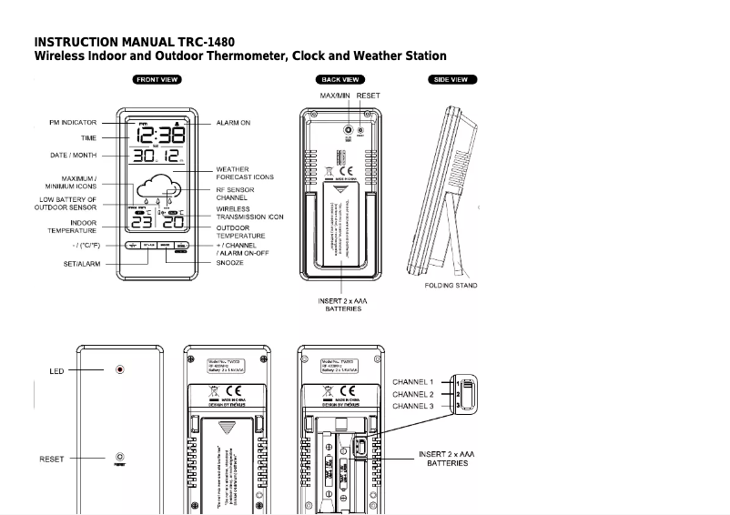 Página 1 del manual Manual de usuario Denver TRC-1480