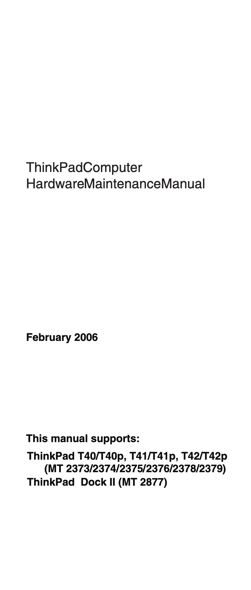 Page 1 de la notice Manuel utilisateur IBM ThinkPad T42