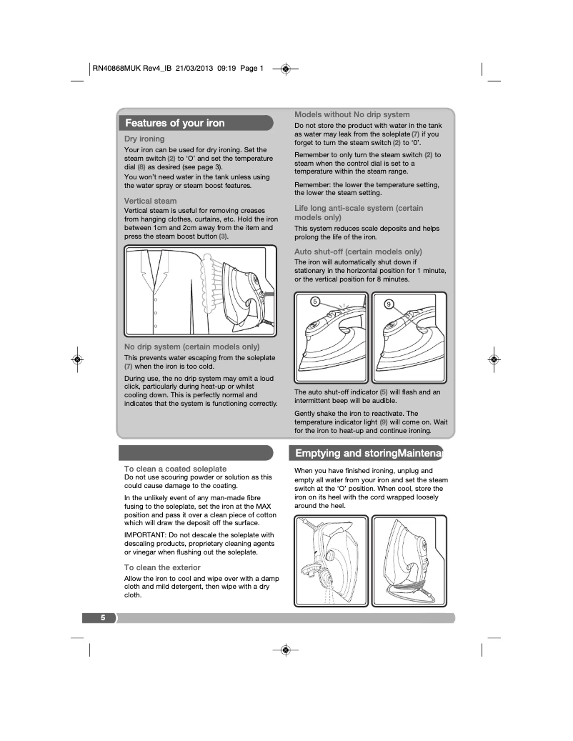 Página 1 del manual Manual de usuario Morphy Richards Comfigrip 301001
