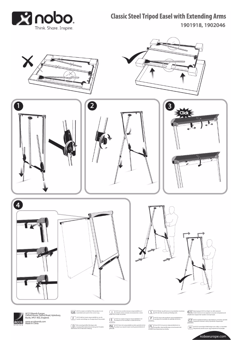 Page 1 de la notice Manuel utilisateur Nobo Classic 1901918