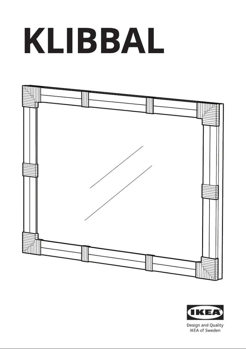 Page 1 de la notice Manuel utilisateur Ikea KLIBBAL 705.733.78