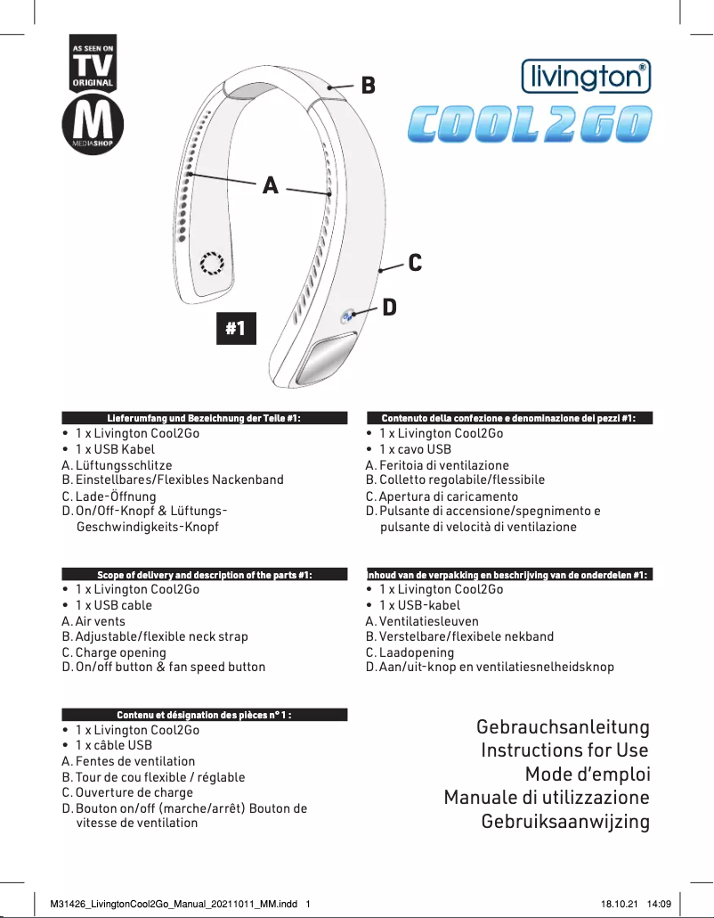 Página 1 del manual Manual de usuario Livington Cool2Go