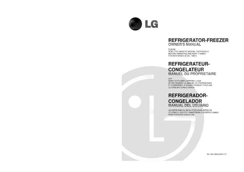 Page 1 de la notice Manuel utilisateur LG GR-362MF