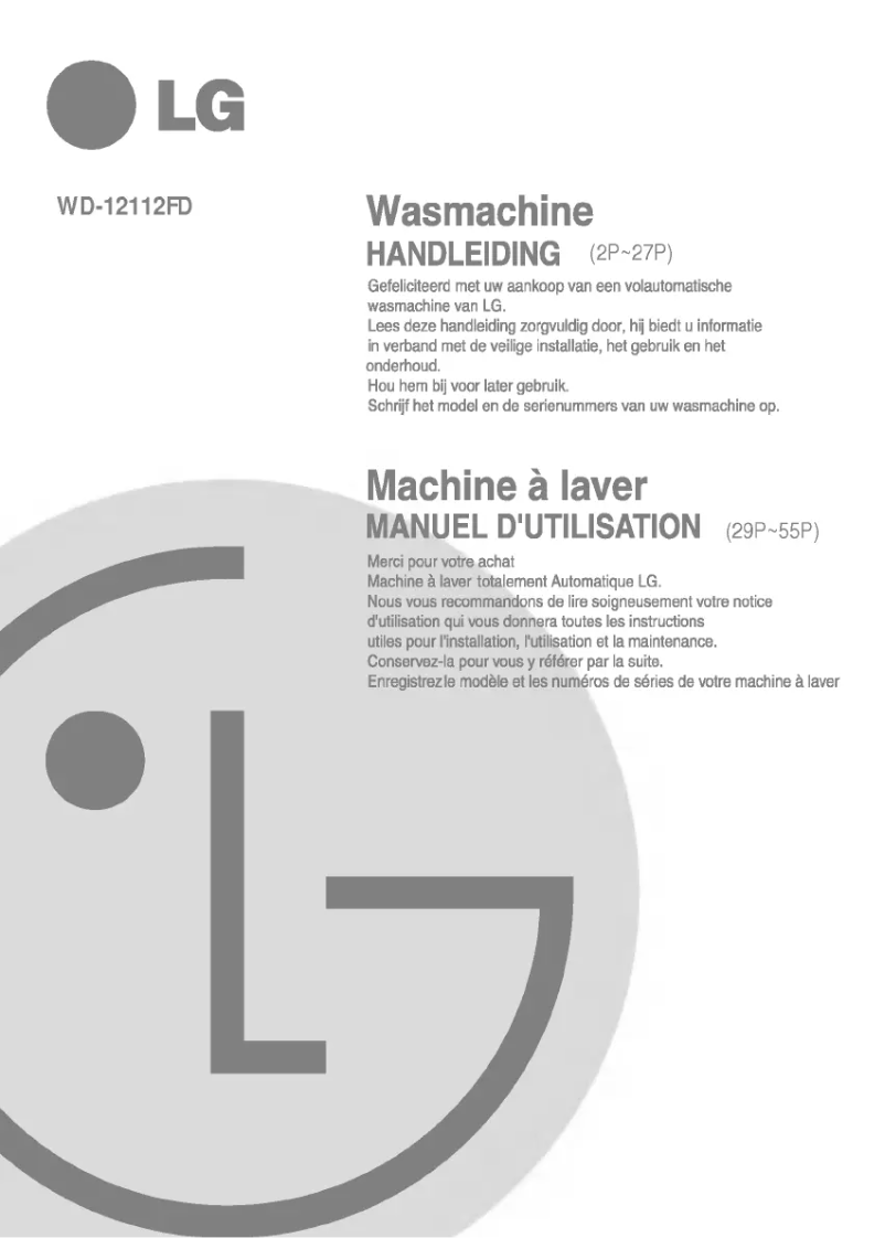 Página 1 del manual Manual de usuario LG WD-16110FD