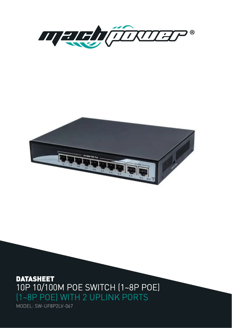 Page 1 de la notice Manuel utilisateur Mach Power SW-UF8P2LV-067