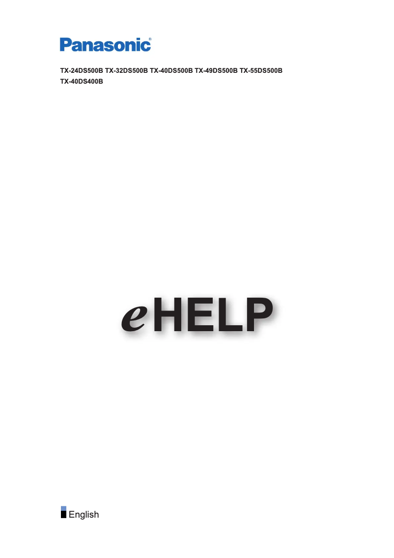 Page 1 de la notice Manuel utilisateur Panasonic Viera TX-40DS500B