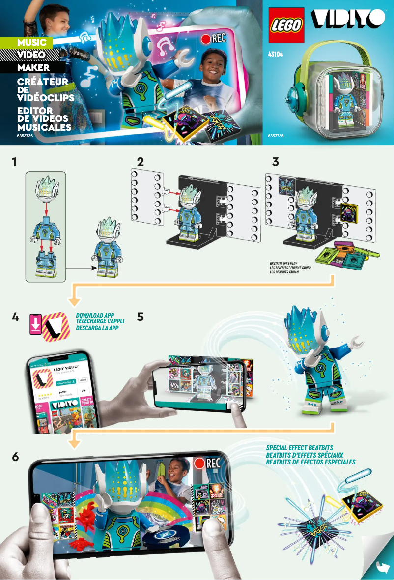 Página 1 del manual Manual de usuario Lego Vidiyo 43104