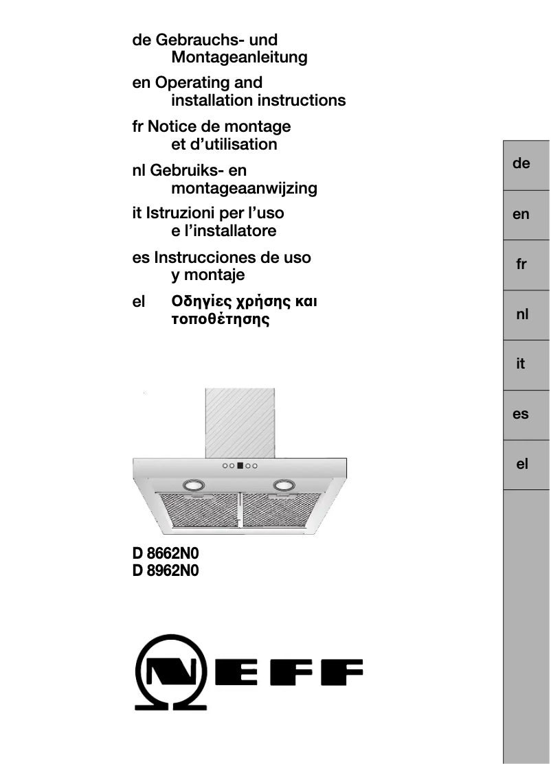 Página 1 del manual Manual de usuario Neff D8962N0