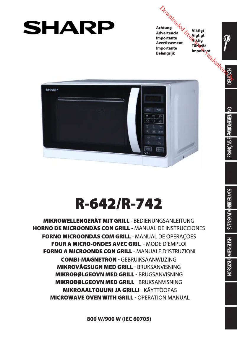 Página 1 del manual Manual de usuario Sharp R-642