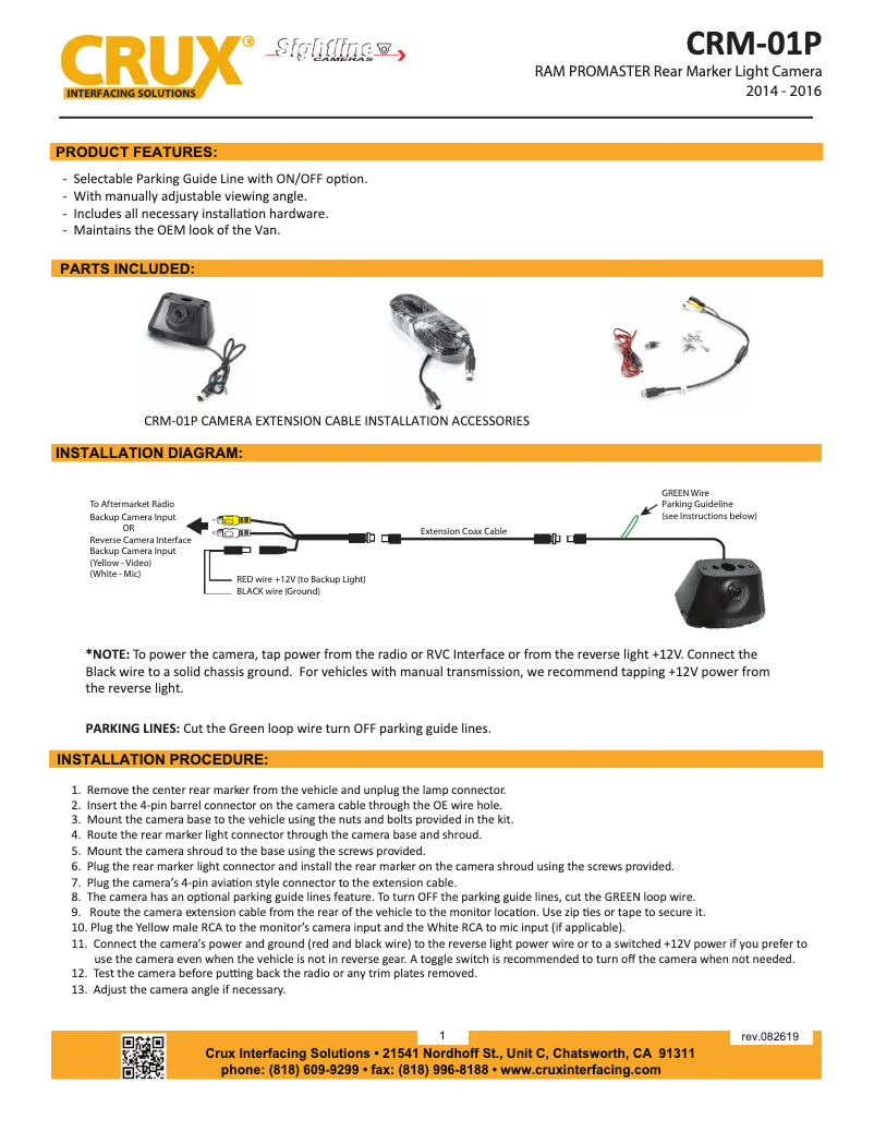 Página 1 del manual Manual de usuario CRUX CRM-01P