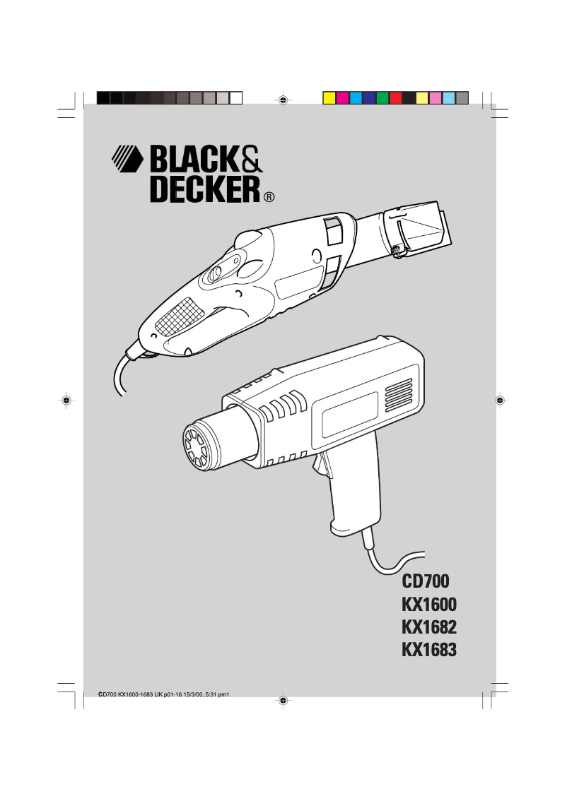 Page 1 de la notice Manuel utilisateur Black & Decker KX1683