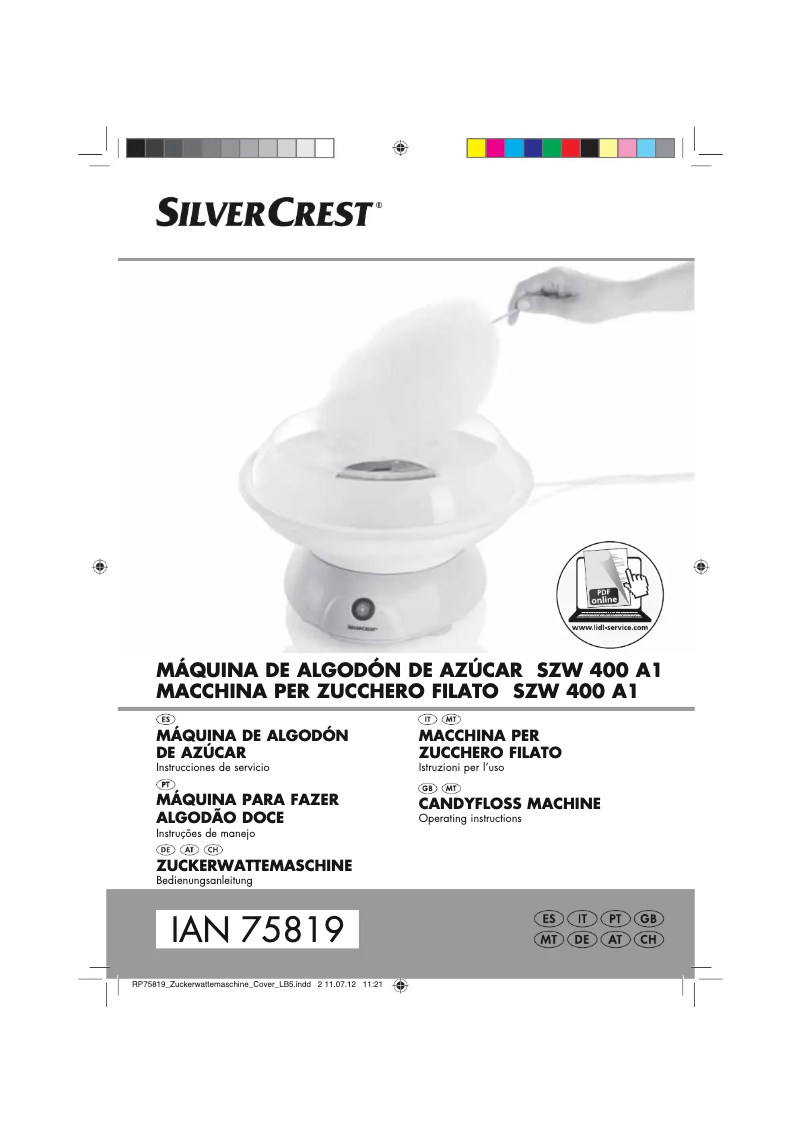 Página 1 del manual Manual de usuario SilverCrest SZW 400 A1