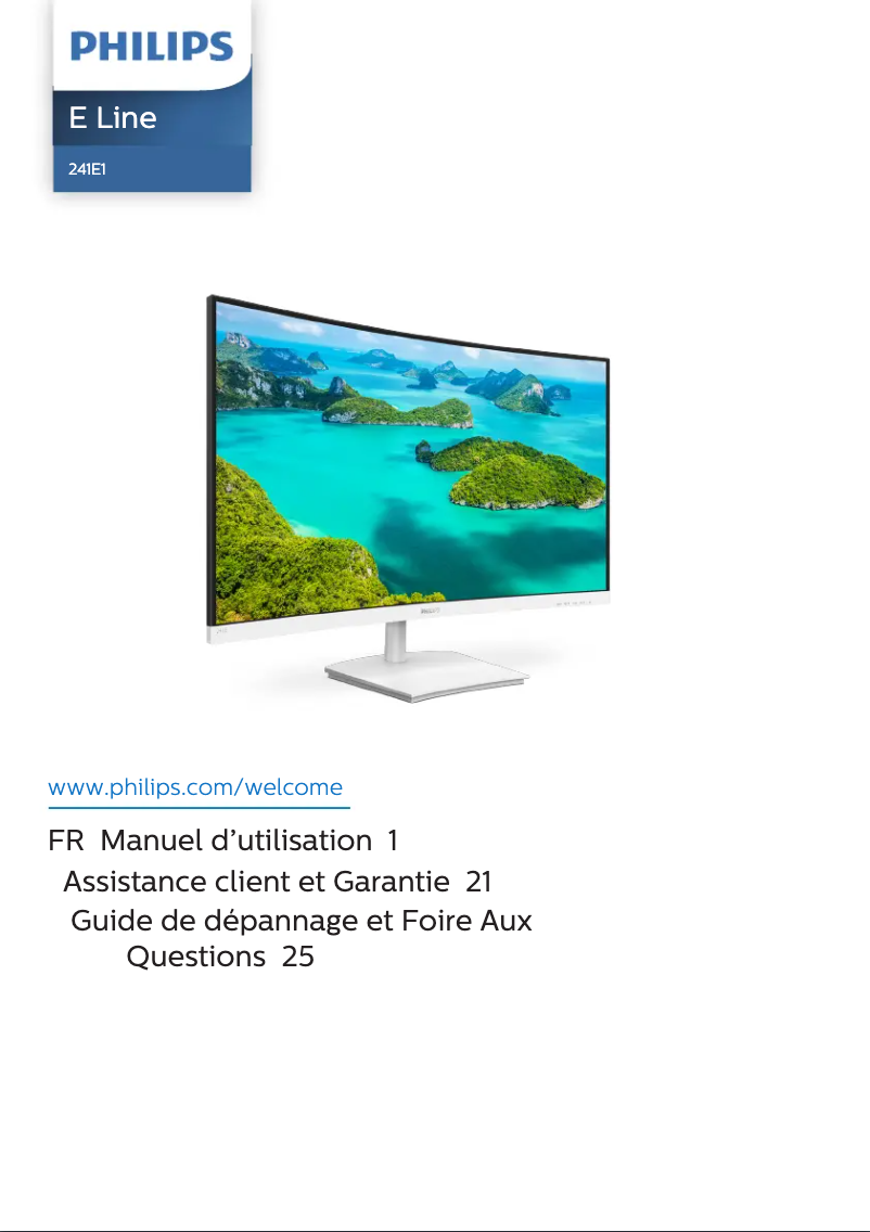 Page n°1 - Manuel utilisateur Philips 241E1C