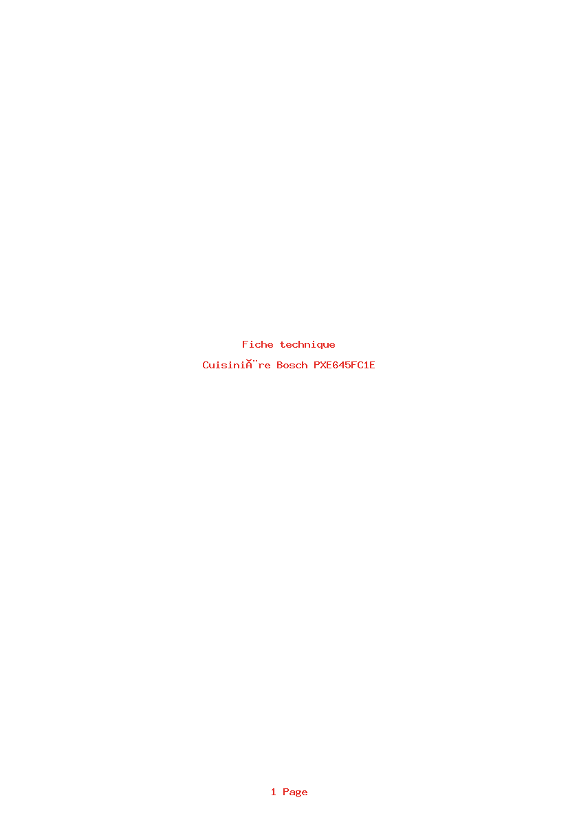 Image de la première page du manuel de l'appareil PXE645FC1E