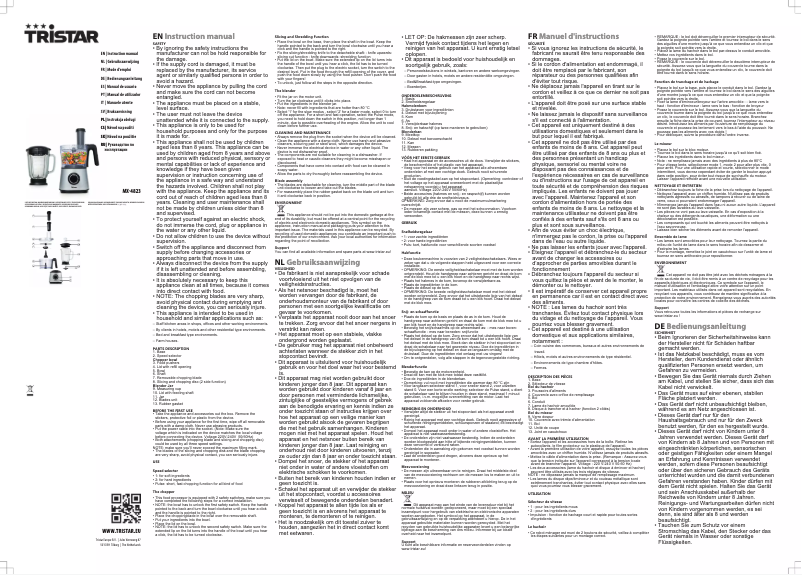 Página 1 del manual Manual de usuario TriStar MX-4823