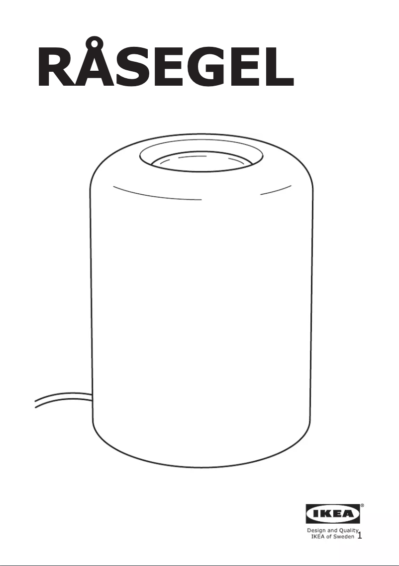 Page 1 de la notice Instructions / montage Ikea RÅSEGEL