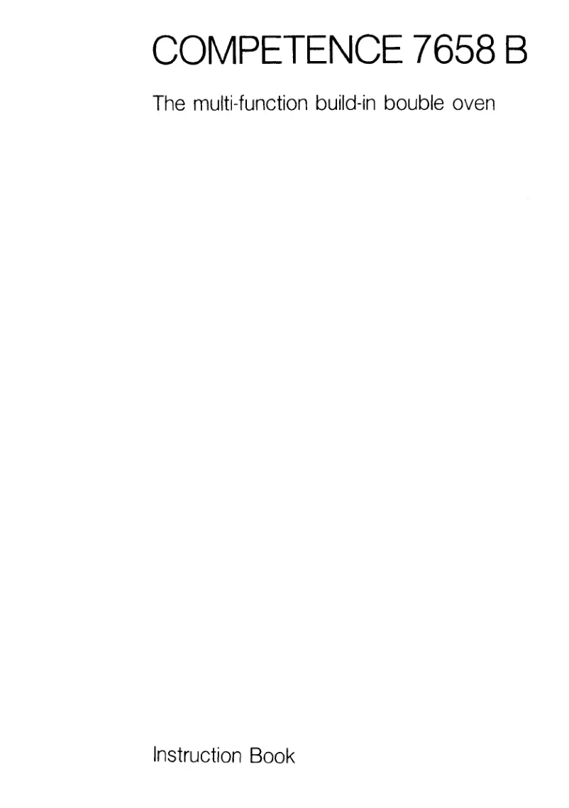 Page 1 de la notice Manuel utilisateur AEG Competence 7658 B