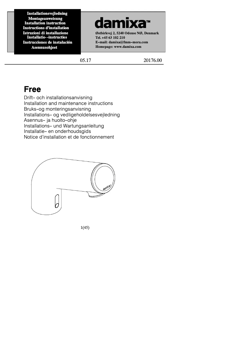 Page 1 de la notice Manuel utilisateur Damixa 2802200
