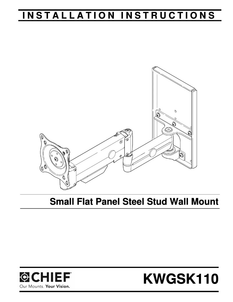 Page 1 de la notice Manuel utilisateur Chief KWGSK110S