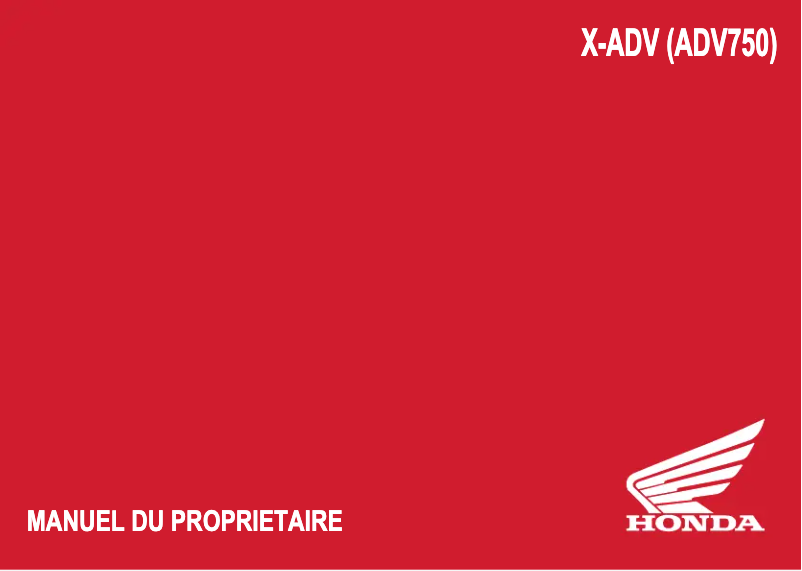 Page 1 de la notice Manuel utilisateur Honda ADV750 (2025)