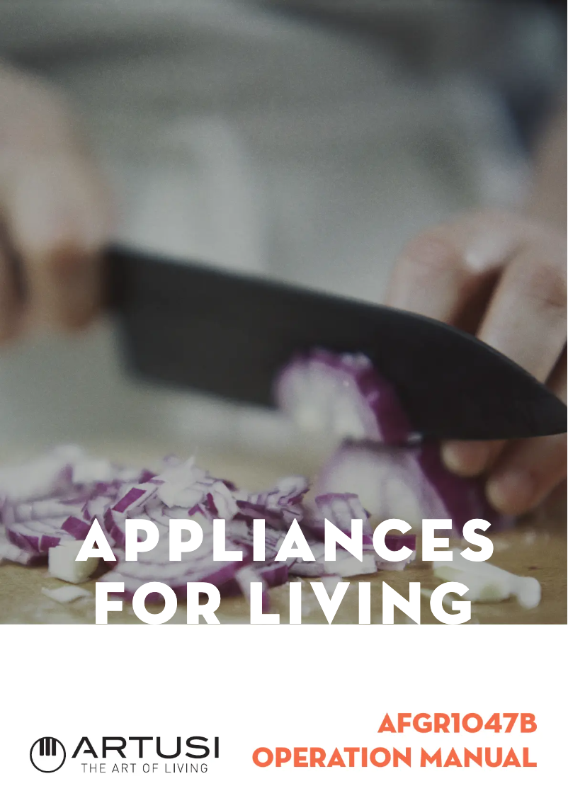 Page 1 de la notice Manuel utilisateur Artusi AFGR1047B