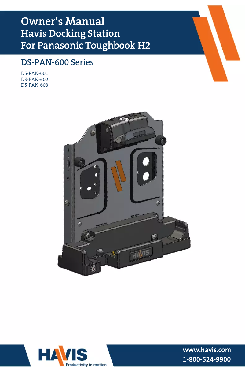 Page 1 de la notice Manuel utilisateur Havis DS-PAN-601