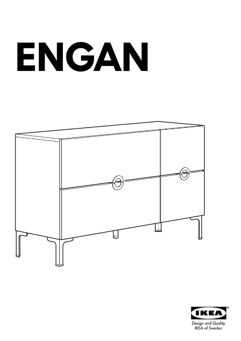 Page 1 de la notice Manuel utilisateur Ikea ENGAN (4 drawers)
