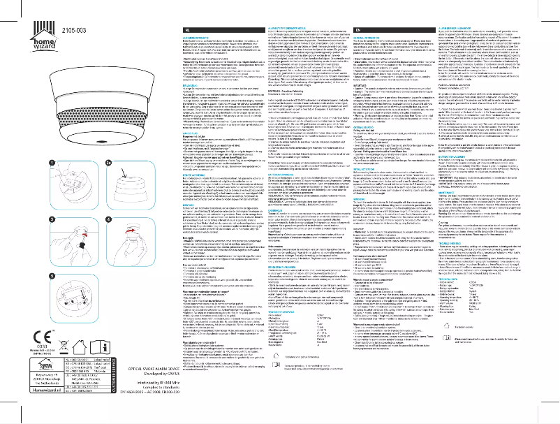 Page 1 de la notice Manuel utilisateur Smartwares SH8-90101