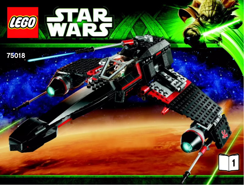 Page 1 de la notice Manuel utilisateur Lego Star Wars Jek-14's Stealth Starfighter