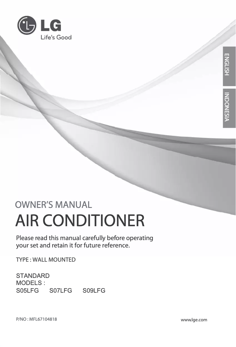 Page 1 of the manual User Manual LG SN05LFG-2