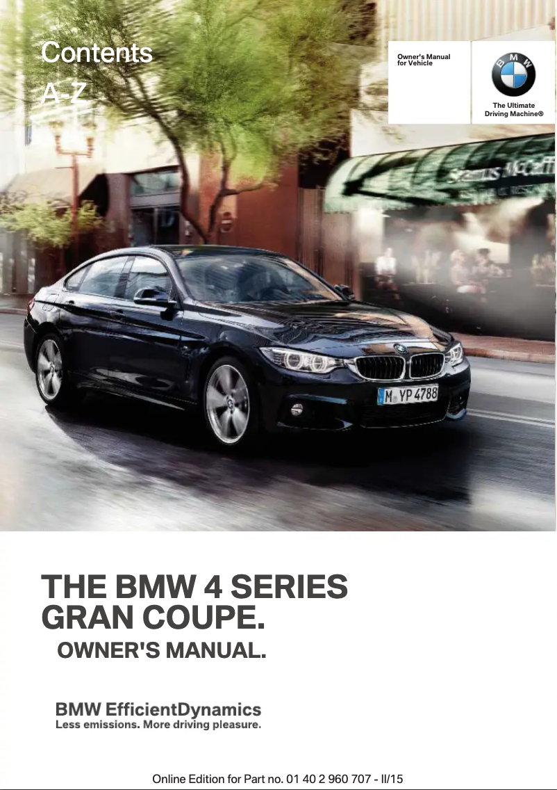 Página 1 del manual Manual de usuario BMW 435i xDrive Gran Coupe (2016)