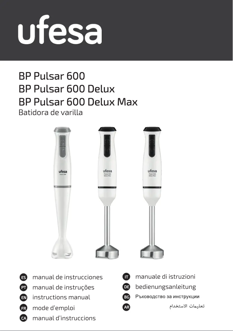 Page 1 de la notice Manuel utilisateur Ufesa Pulsar 600 Delux Max