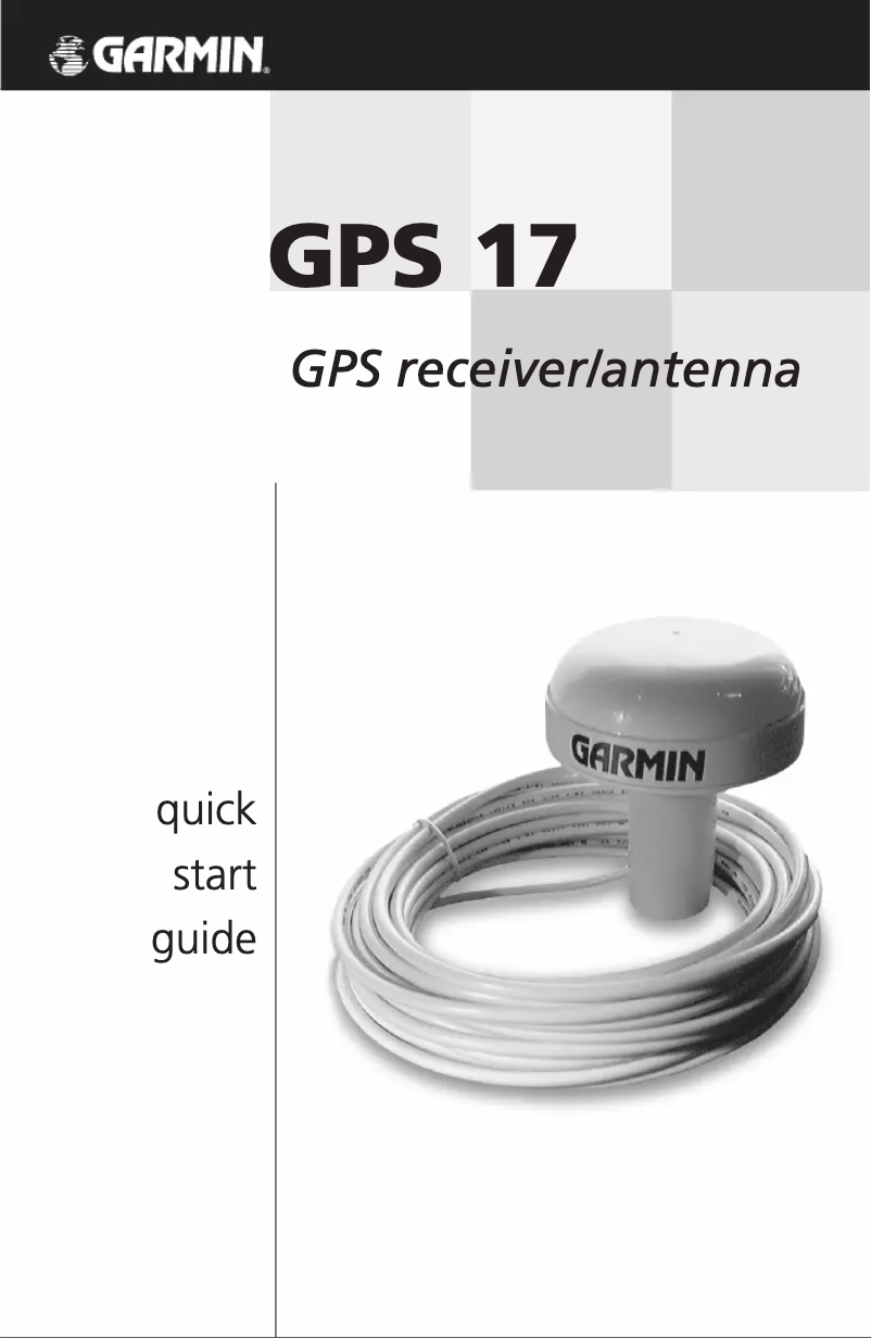 Page 1 de la notice Manuel utilisateur Garmin GPS 17N