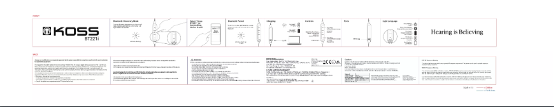 Page 1 de la notice Manuel utilisateur Koss BT221i