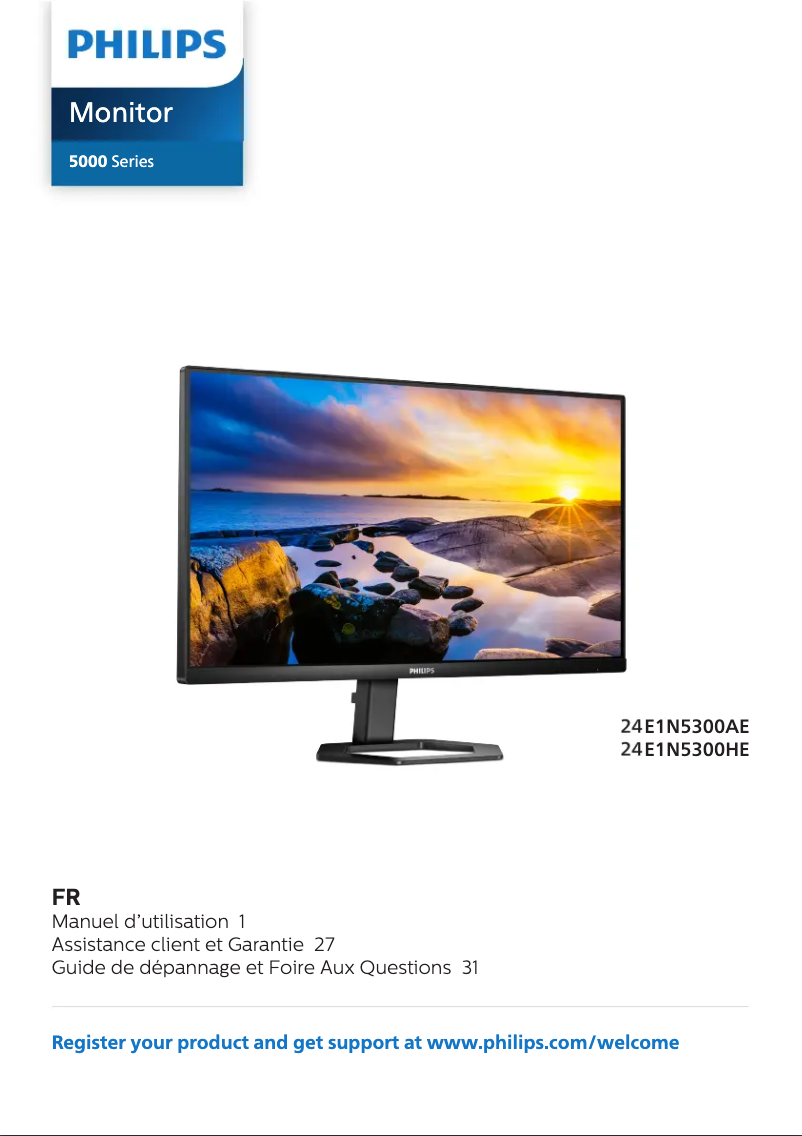 Page n°1 - Manuel utilisateur Philips 24E1N5300AE