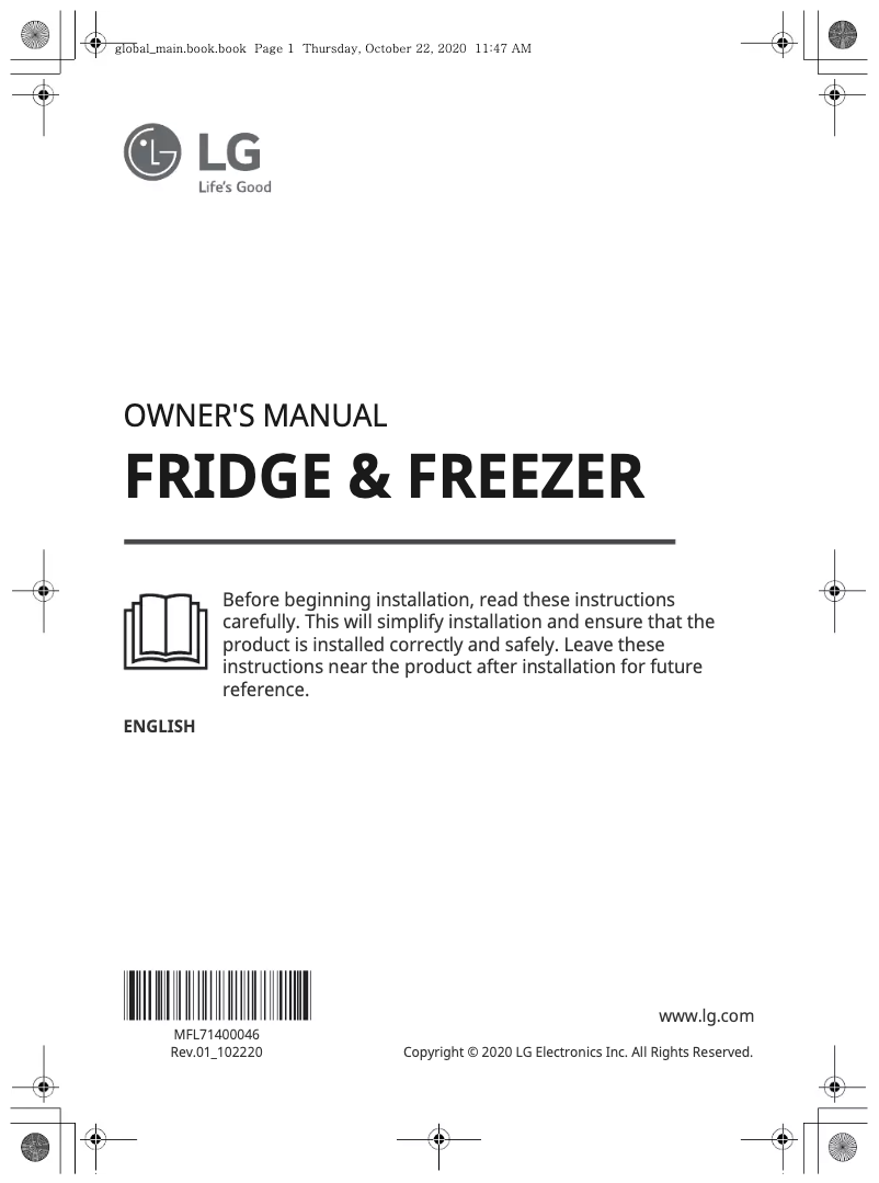 Page n°1 - Manuel utilisateur LG GB-B3449PZ