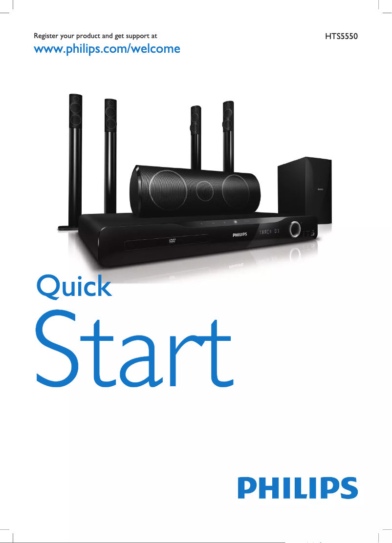 Página 1 del manual Manual de usuario Philips Immersive Sound HTS5550X