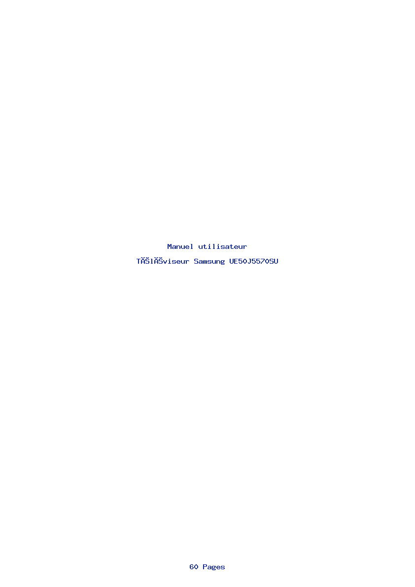 Page 1 de la notice Manuel utilisateur Samsung UE50J5570SU