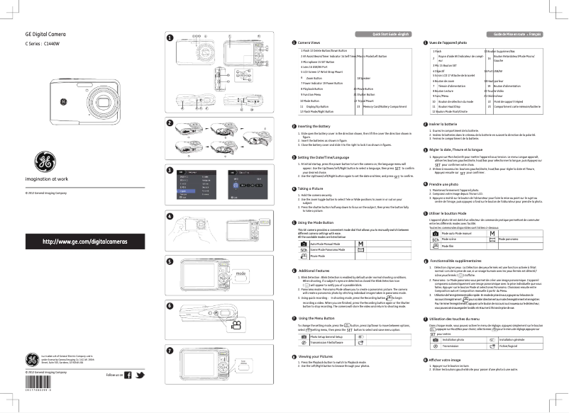 Page 1 de la notice Manuel utilisateur GE C1440W