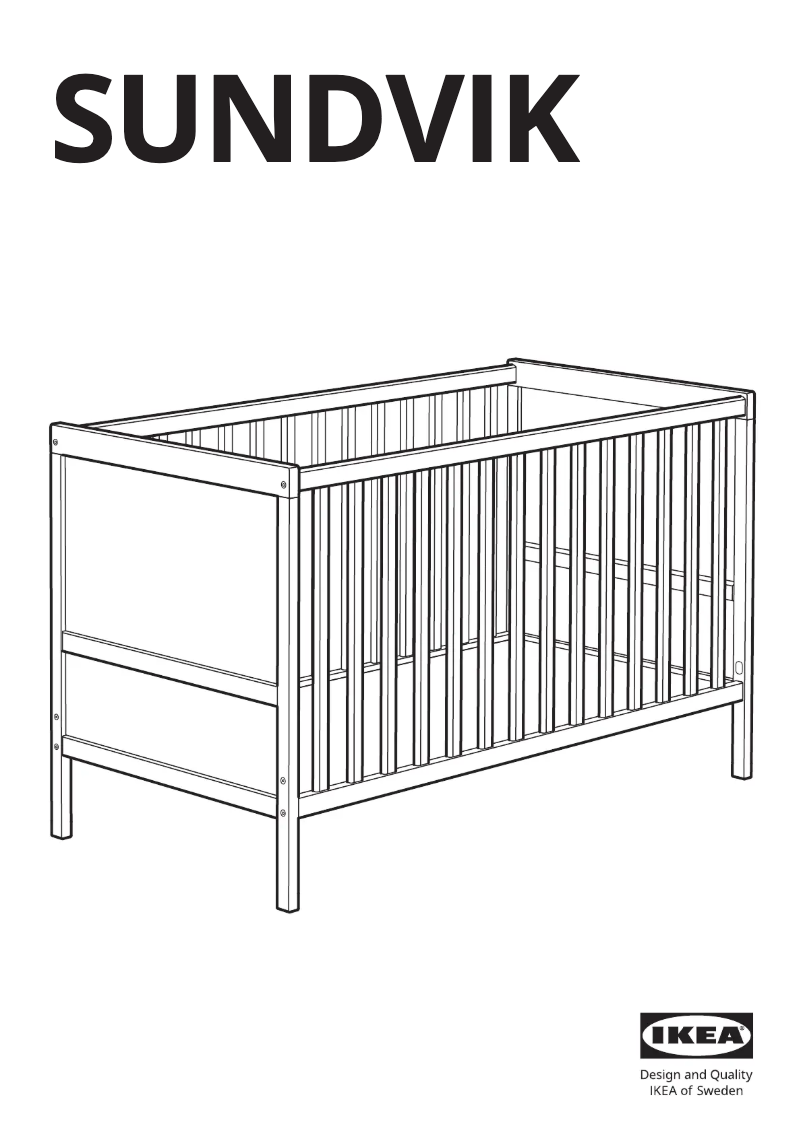 Page 1 de la notice Manuel utilisateur Ikea SUNDVIK 504.940.80
