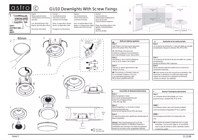Página 1 del manual Manual de usuario Astro Vancouver 230V