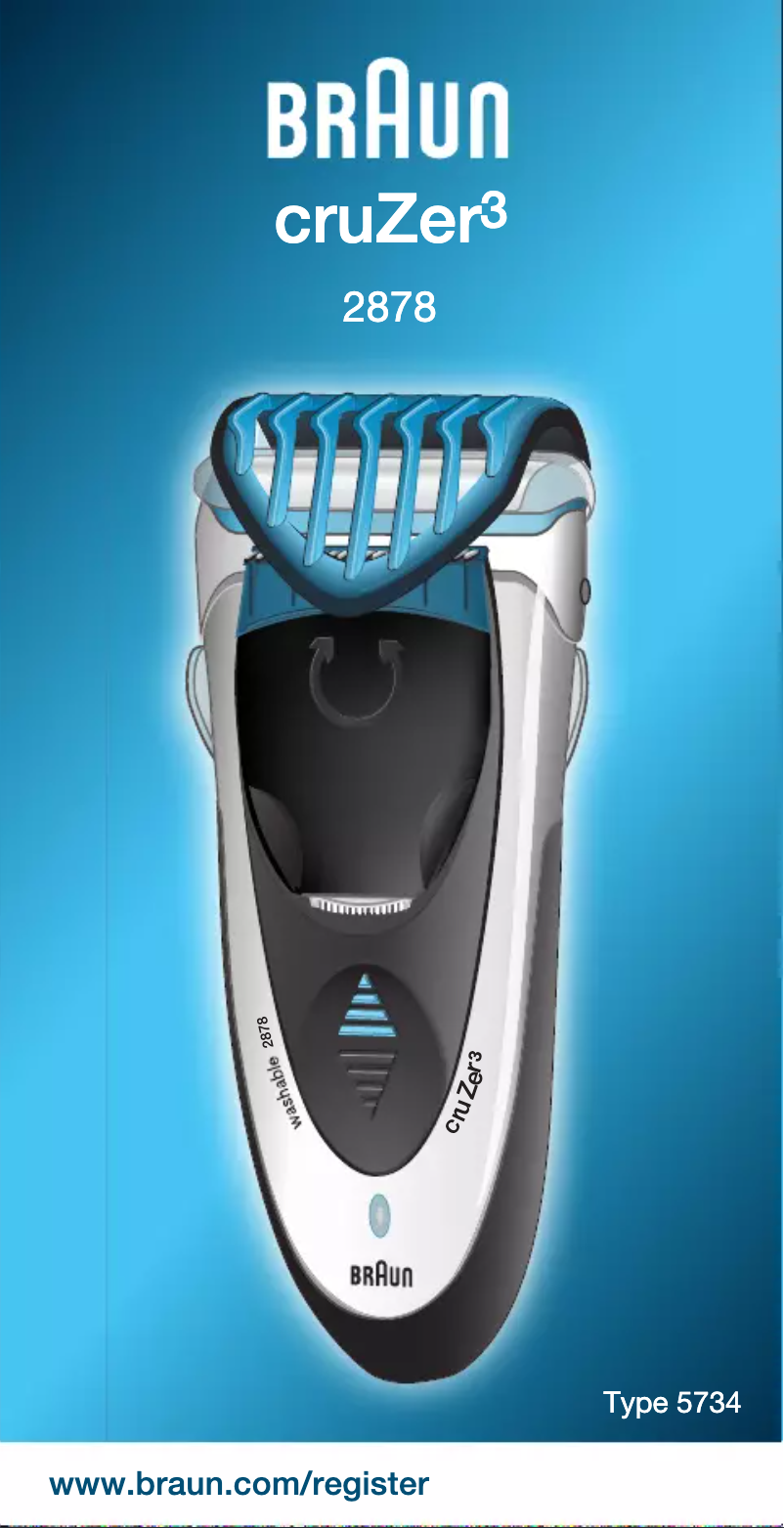 Page 1 de la notice Manuel utilisateur Braun cruZer 3 2878
