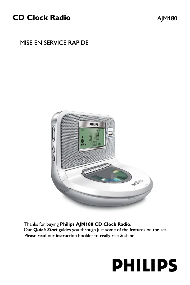 Página 1 del manual Guía de inicio rápido Philips AJM180